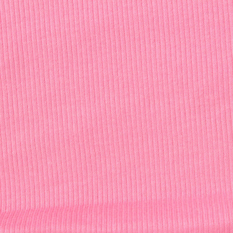 Cotton Stretch Rib Knit Fabric, 150 gsm — Pink