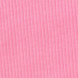 Cotton Stretch Rib Knit Fabric, 150 gsm — Pink — texture