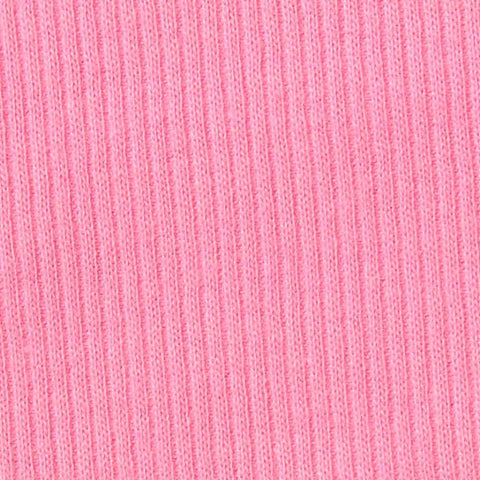 Cotton Stretch Rib Knit Fabric, 150 gsm — Pink