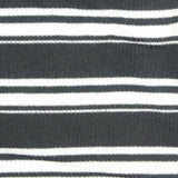 Dark Grey Horizontal-Stripe Rib Knit, Poly-Viscose