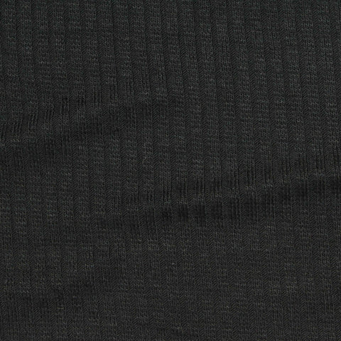 Viscose Stretch Rib Knit Fabric, 200 gsm — Black