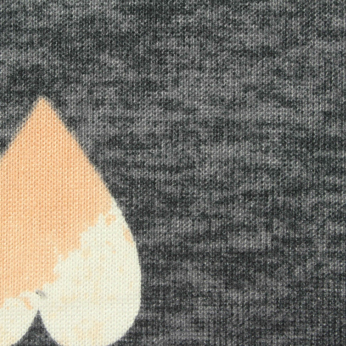 Orange Heart Jersey Knit, Polyester