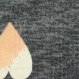Orange Heart Jersey Knit, Polyester