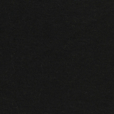 Cotton Polyester Rib Knit Fabric, 260 gsm — Black