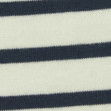 Navy Horizontal-Stripe Jersey Knit, Cotton-Modal — texture