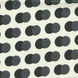 Dark Grey Circles Interlock Knit, Polyester