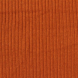 Cotton Viscose Blend Stretch Rib Knit Fabric, 320 gsm — Orange