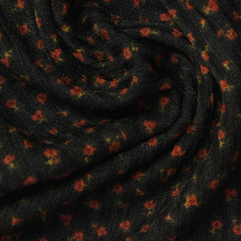 Red Abstract Rib Knit, Polyester, 280 gsm