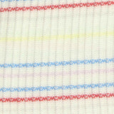 White Horizontal-Stripe Rib Knit, Cotton-Poly — texture