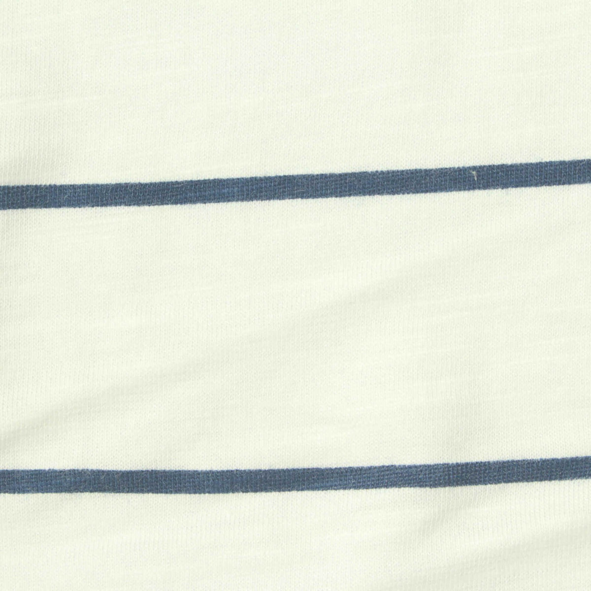 Blue Horizontal-Stripe Jersey Knit, Cotton-Modal