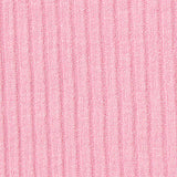 Polyester Viscose Stretch Rib Knit Fabric, 260 gsm — Pink — texture