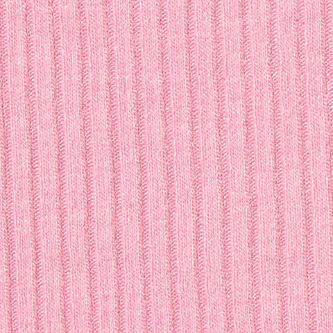 Polyester Viscose Stretch Rib Knit Fabric, 260 gsm — Pink