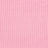 Polyester Viscose Stretch Rib Knit Fabric, 260 gsm — Pink
