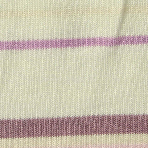 Off-White Horizontal-Stripe Jersey Knit, Viscose, 140 gsm