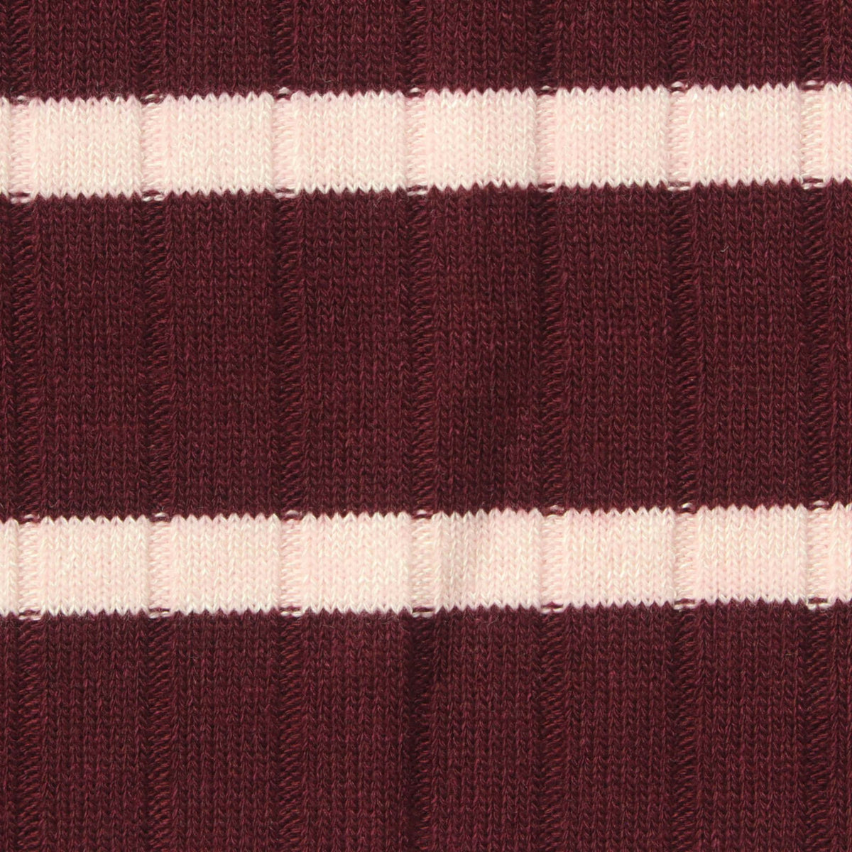 Maroon Horizontal-Stripe Rib Knit, Poly-Viscose