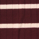 Maroon Horizontal-Stripe Rib Knit, Poly-Viscose