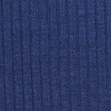Polyester Viscose Stretch Rib Knit Fabric, 240 gsm — Navy — texture