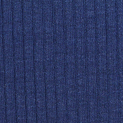 Polyester Viscose Stretch Rib Knit Fabric, 240 gsm — Navy