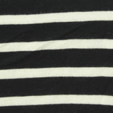 Black Horizontal-Stripe Knit, Viscose-Tencel Lyocell