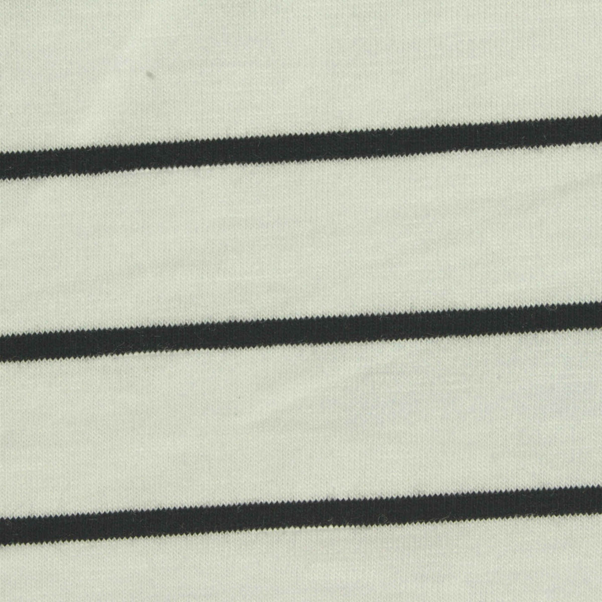 Black Horizontal-Stripe Jersey Knit, Poly-Viscose, 180 gsm