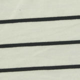 Black Horizontal-Stripe Jersey Knit, Poly-Viscose