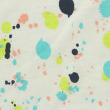 Blue Splatters Jersey Knit, Cotton-Poly