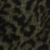 Dark Brown Leopard Jersey Knit, Polyester