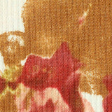 Pink Abstract-Floral Rib Knit, Cotton-Poly — texture