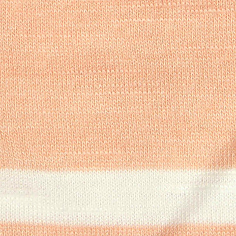 Peach Horizontal-Stripe Jersey Knit, Poly-Viscose
