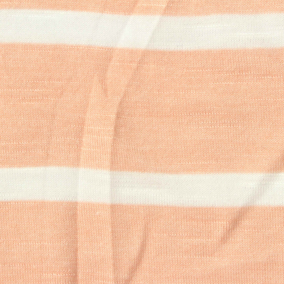 Peach Horizontal-Stripe Jersey Knit, Poly-Viscose