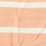 Peach Horizontal-Stripe Jersey Knit, Poly-Viscose