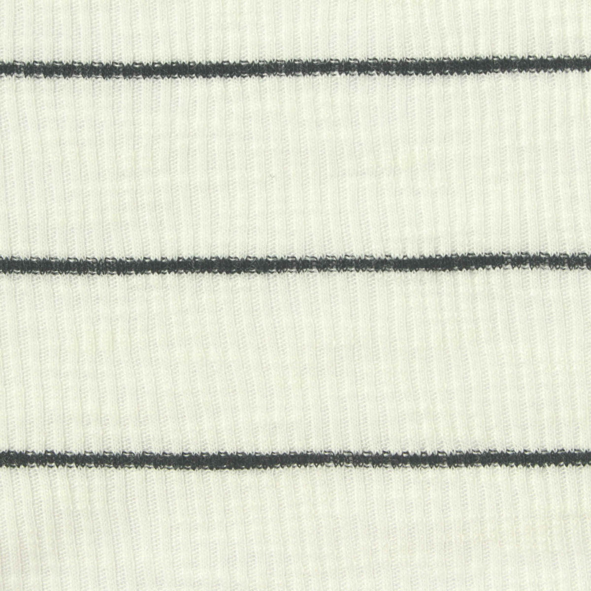 Dark Grey Horizontal-Stripe Rib Knit, Poly-Viscose, 170 gsm
