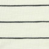 Dark Grey Horizontal-Stripe Rib Knit, Poly-Viscose