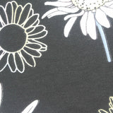 White Daisies Jersey Knit, Cotton-Poly