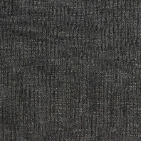 Dark Grey Marl Rib Knit, Poly-Viscose, 180 gsm