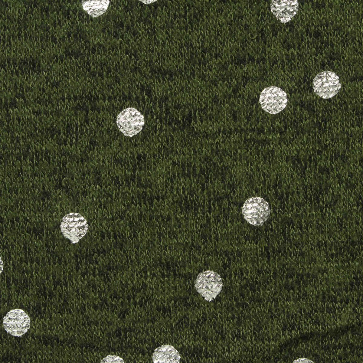 Silver Dots Jersey Knit, Viscose-Poly