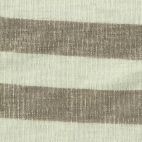 Taupe Horizontal-Stripe Rib Knit, Poly-Viscose