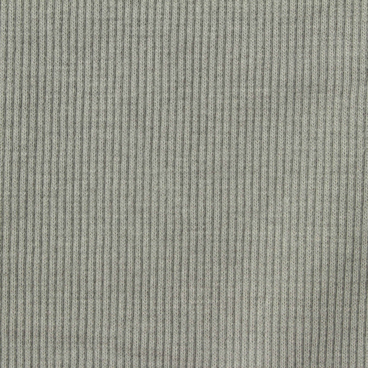Cotton Polyester Stretch Rib Knit Fabric, 340 gsm — Grey