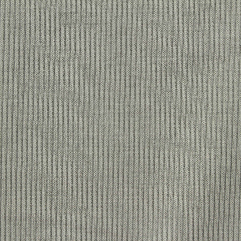 Cotton Polyester Stretch Rib Knit Fabric, 340 gsm — Grey