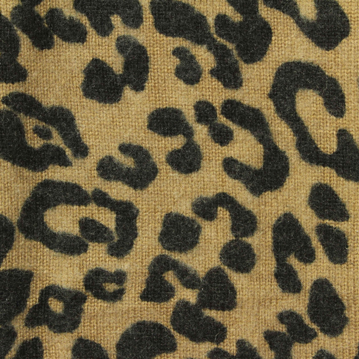 Black Leopard Jersey Knit, Polyester, 240 gsm