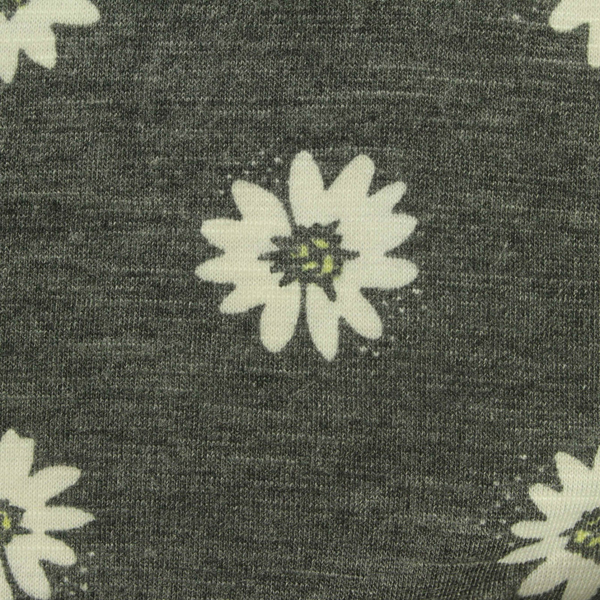 White Daisy Jersey Knit, Poly-Viscose, 170 gsm, ref EF-254007