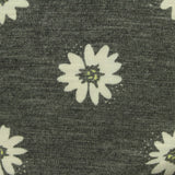 White Daisy Jersey Knit, Poly-Viscose