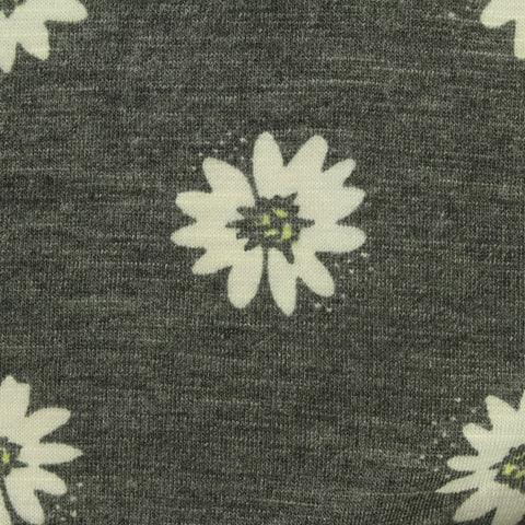 White Daisy Jersey Knit, Poly-Viscose, 170 gsm, ref EF-254007