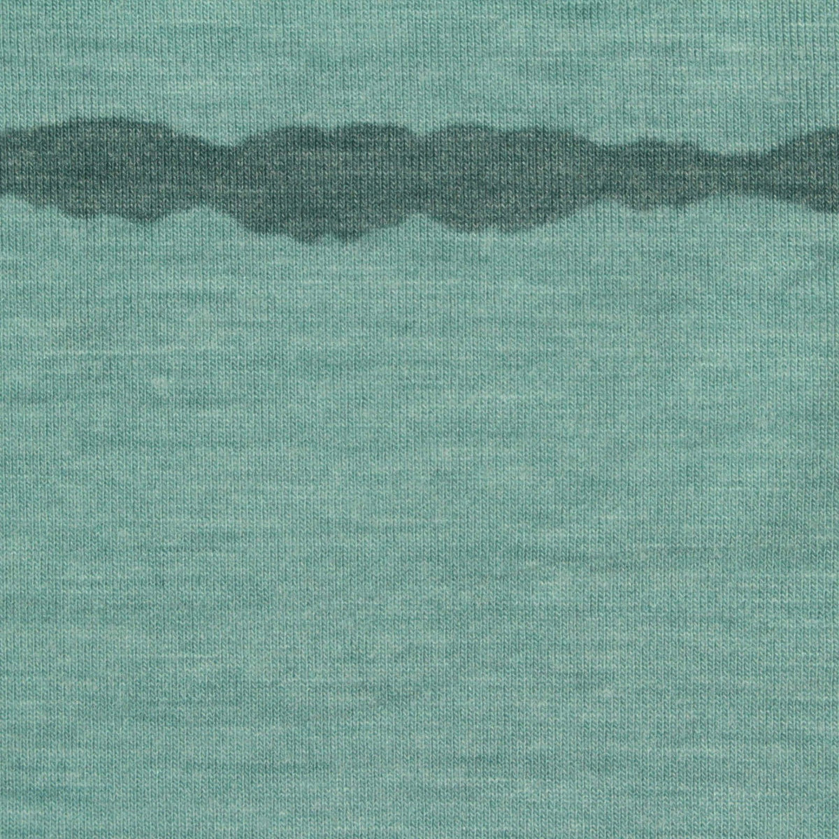 Dark Teal Abstract-Band Jersey Knit, Poly-Viscose