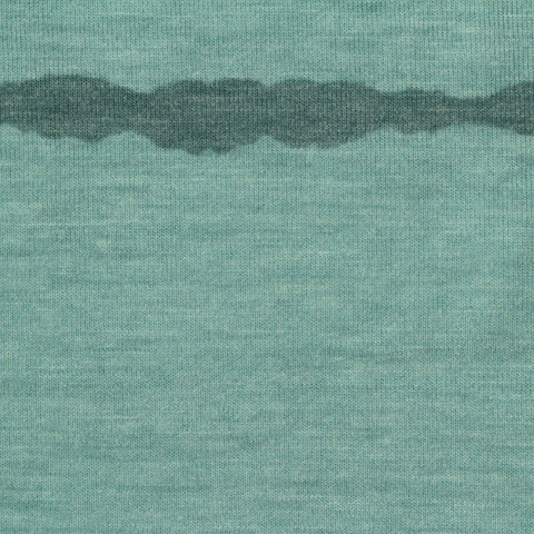 Dark Teal Abstract-Band Jersey Knit, Poly-Viscose