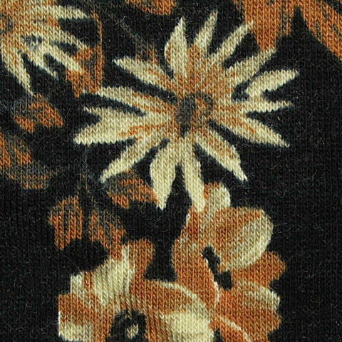 Cream Floral Jersey Knit, Cotton-Modal