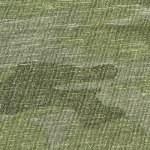 Green Camo Jersey Knit, Poly-Viscose, 235 gsm