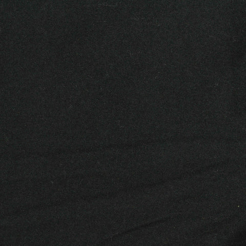 Brushed Polyester Stretch Jersey Knit Fabric, 170 gsm — Black