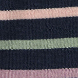 Navy Horizontal-Stripe Jersey Knit, Viscose — texture