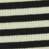 Black Horizontal-Stripe Rib Knit, Poly-Viscose — texture
